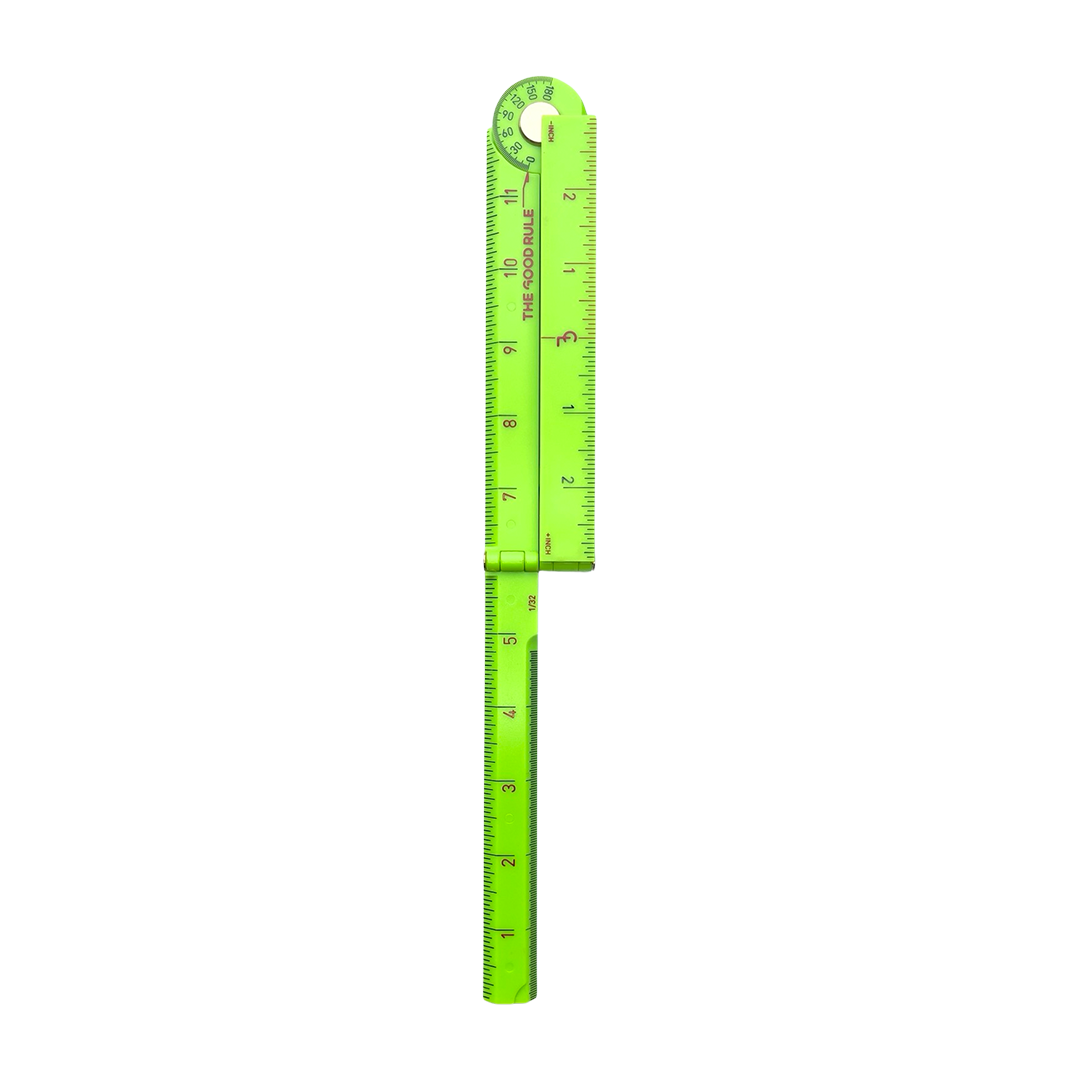 Green Basic Ruler Imperial Green Builders Ruler – THE GOOD TOOL COMPANY